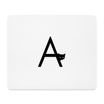 Buchstabe A mit Katze - Mousepad (Querformat) - Weiß - Vorne