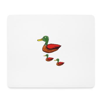 duck mom - Mouse Pad (horizontal) - white - Front
