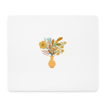 Vase à fleurs astucieux - Tapis de souris (format paysage) - blanc - Devant