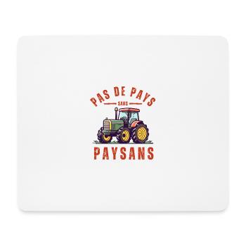 Pas de pays sans paysans - Tapis de souris (format paysage) - blanc - Devant