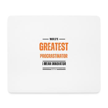 Das Genie der Prokrastination - Mousepad (Querformat) - Weiß - Vorne