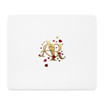 Goldenes AR Herz Design - Mousepad (Querformat) - Weiß - Vorne