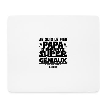 JE SUIS LE FIER PAPA d'enfants géniaux - Tapis de souris (format paysage) - blanc - Devant