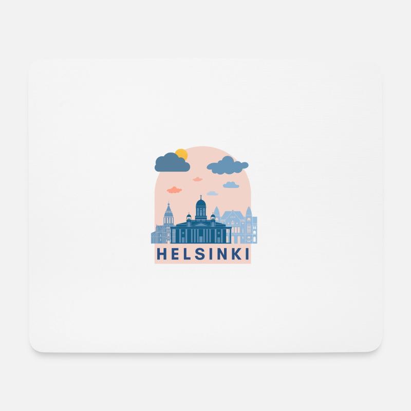Finnland Helsinki Logo Design Europa Geschenk - Mousepad (Querformat) - Weiß