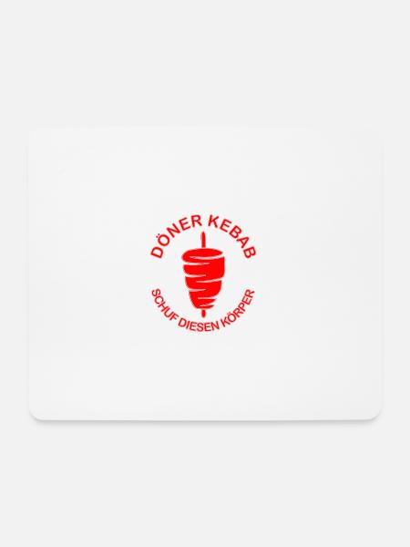 Döner Kebab schuf diesen Körper - Mousepad (Querformat) - Weiß