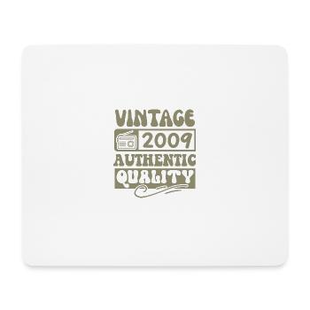 Authentisch 2009 Jahrgang 2009 - Jahrgang 2009 Retro - Mousepad (Querformat) - Weiß - Vorne