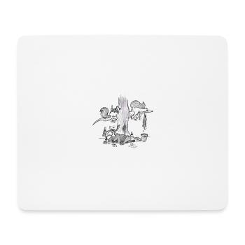 Hangover party in the woods # North German art - Mouse Pad (horizontal) - white - Front