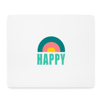 HAPPY. HAPPINESS. FREEDOM. POSITIVE. POSITIF - Tapis de souris (format paysage) - blanc - Devant