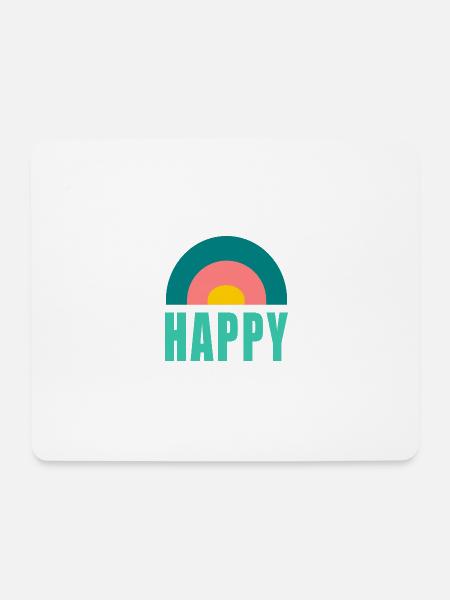 HAPPY. HAPPINESS. FREEDOM. - POSITIV. POSITIV - Mousepad (Querformat) - Weiß