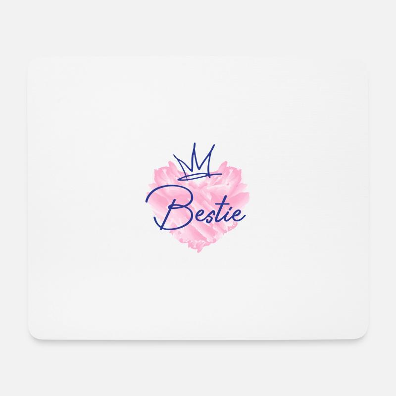 Bestie - Mousepad (Querformat) - Weiß
