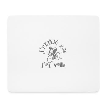 J'peux pas j'ai vélo - Tapis de souris (format paysage) - blanc - Devant