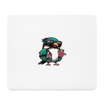 Kolibri Vogel Cool Sommer - Mousepad (Querformat) - Weiß - Vorne