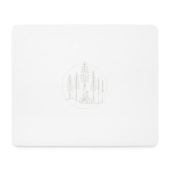 Cyclist in nature - Mouse Pad (horizontal) - white - Front
