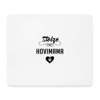 stolze Hovimama Hovawartbesitzerin Hovawart Hund - Mousepad (Querformat) - Weiß - Vorne