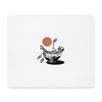 Ramen-Skelett - Mousepad (Querformat) - Weiß - Vorne