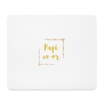 PAPI EN OR - Tapis de souris (format paysage) - blanc - Devant