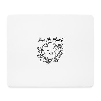 Save the Planet - Mousepad (Querformat) - Weiß - Vorne