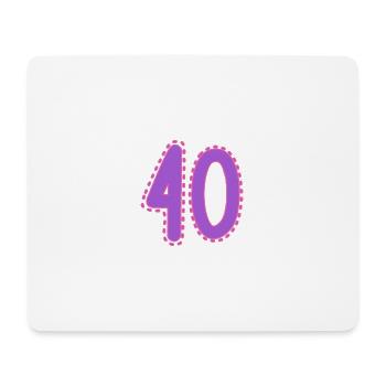 40. 40 ANS. 40e ANNIVERSAIRE. ANNIVERSAIRE 40 ANS. - Tapis de souris (format paysage) - blanc - Devant