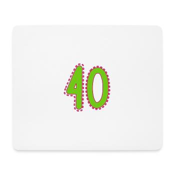 40. 40 JAHRE. 40-JÄHRIGES JUBILÄUM - Mousepad (Querformat) - Weiß - Vorne
