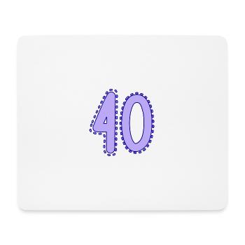 40. 40 ANS. 40e ANNIVERSAIRE. ANNIVERSAIRE 40 ANS. - Tapis de souris (format paysage) - blanc - Devant