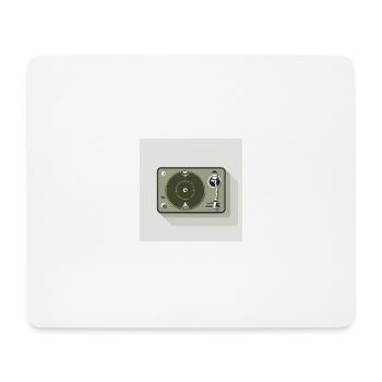 Plattenspieler - Mousepad (Querformat) - Weiß - Vorne