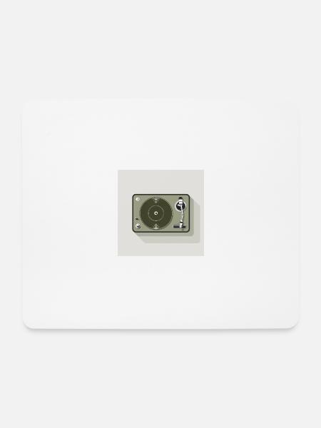 Plattenspieler - Mousepad (Querformat) - Weiß