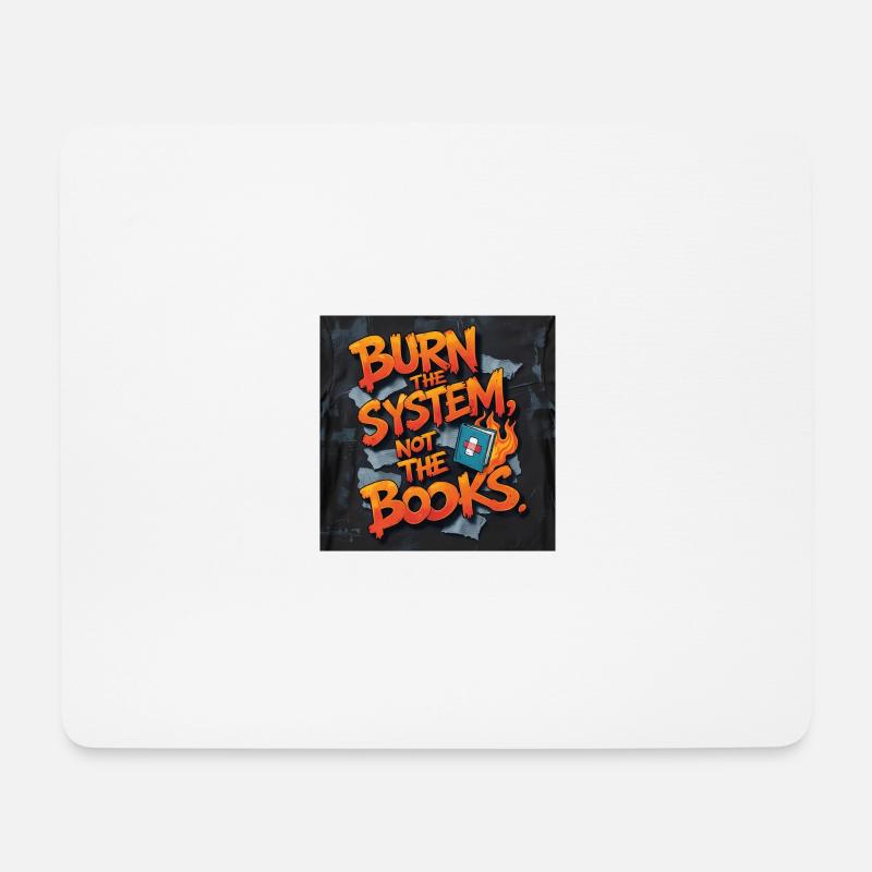 Feuriger Graffiti-Protest - Mousepad (Querformat) - Weiß