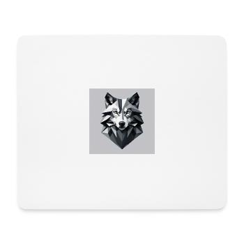 Minimalistic wolf - Mouse Pad (horizontal) - white - Front