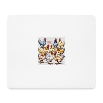 Chickens "Trying to Hendl this" - Mouse Pad (horizontal) - white - Front