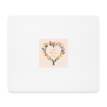 Muttertag Bunter Blumentrauß - Mousepad (Querformat) - Weiß - Vorne