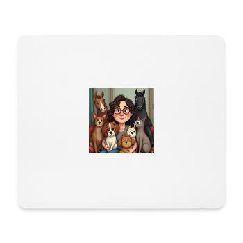 Fellnasen & Freunde - Mousepad (Querformat) - Weiß - Vorne