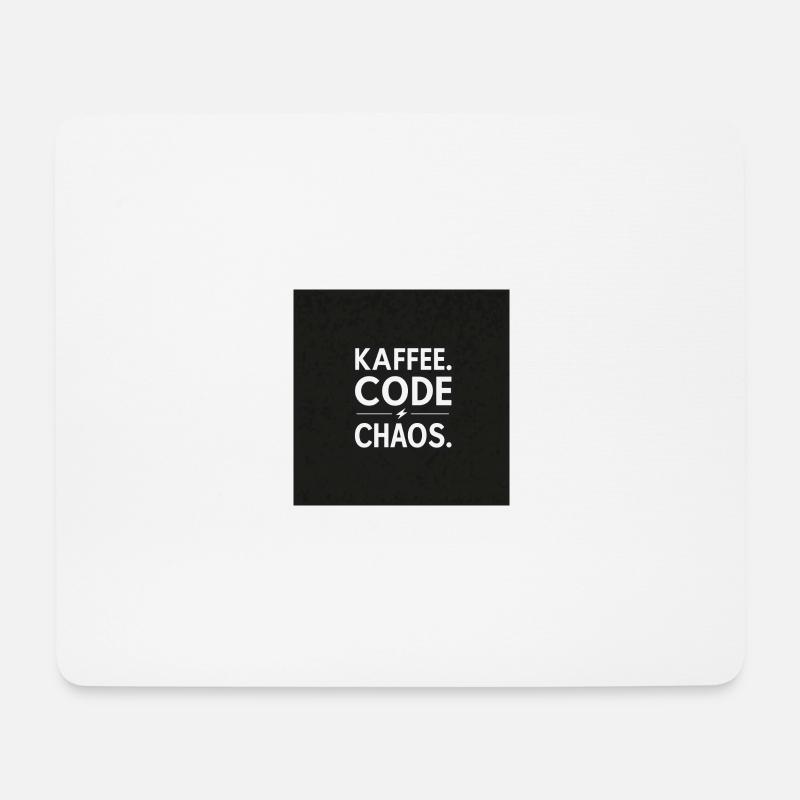 Kaffee, Code, Chaos - Mousepad (Querformat) - Weiß