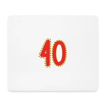 40. 40 YEARS. 40th ANNIVERSARY. 40 YEARS ANNIVERSARY. - Mouse Pad (horizontal) - white - Front
