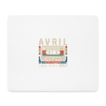 avril 1967 April 1967  - Tapis de souris (format paysage) - blanc - Devant