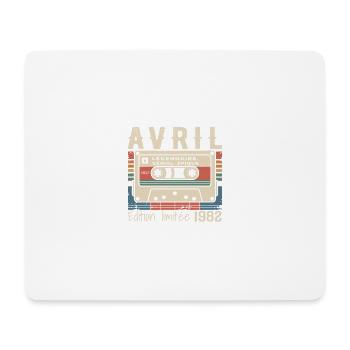 avril 1982 April 1982  - Tapis de souris (format paysage) - blanc - Devant
