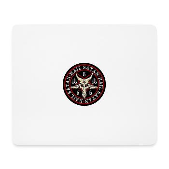 Hail Satan 666 Pentagram Baphomet Antichrist Cult  - Mousepad (Querformat) - Weiß - Vorne