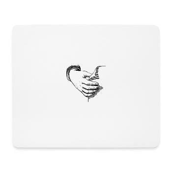 hand - Mouse Pad (horizontal) - white - Front