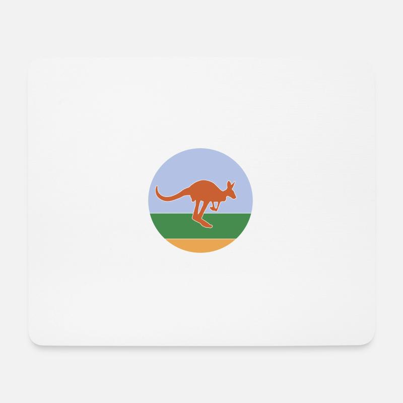 kangaroo - Mouse Pad (horizontal) - white