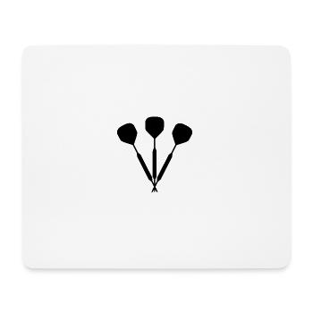 Darts Logo - 3 Pfeile - Mousepad (Querformat) - Weiß - Vorne