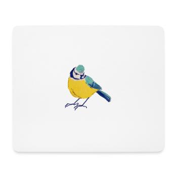 Blaumeise - Mousepad (Querformat) - Weiß - Vorne