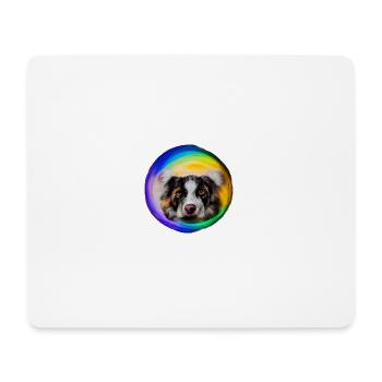 Rainbow Dog Australian Shepherd - Mouse Pad (horizontal) - white - Front