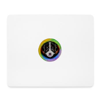 Rainbow Dog Australian Shepherd - Mouse Pad (horizontal) - white - Front