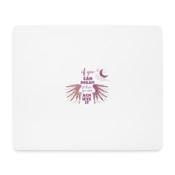Drôle de sport de fitness - Réaliser un rêve - Tapis de souris (format paysage) - blanc - Devant