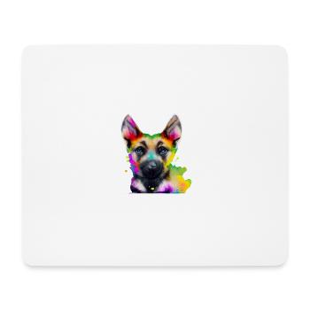 Shepherd dog in Bunt - Mouse Pad (horizontal) - white - Front