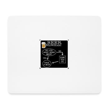 Diagramme de la rivière Beer / Organigramme de la bière / Bière de fête - Tapis de souris (format paysage) - blanc - Devant