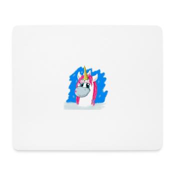 AI generated White & Pink Unicorn - Mouse Pad (horizontal) - white - Front