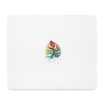 colorful leaf - Mousepad (Querformat) - Weiß - Vorne