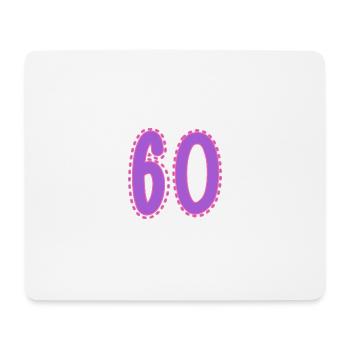 60. 60 JAHRE. 60. JAHRESTAG. 60. GEBURTSTAG. - Mousepad (Querformat) - Weiß - Vorne
