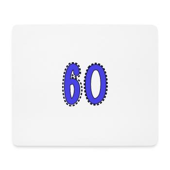 60. 60 JAHRE. 60. JAHRESTAG. 60. GEBURTSTAG. - Mousepad (Querformat) - Weiß - Vorne