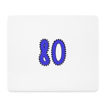 80. 80 YEARS. 80th ANNIVERSARY. 80 YEARS ANNIVERSARY. - Mouse Pad (horizontal) - white - Front